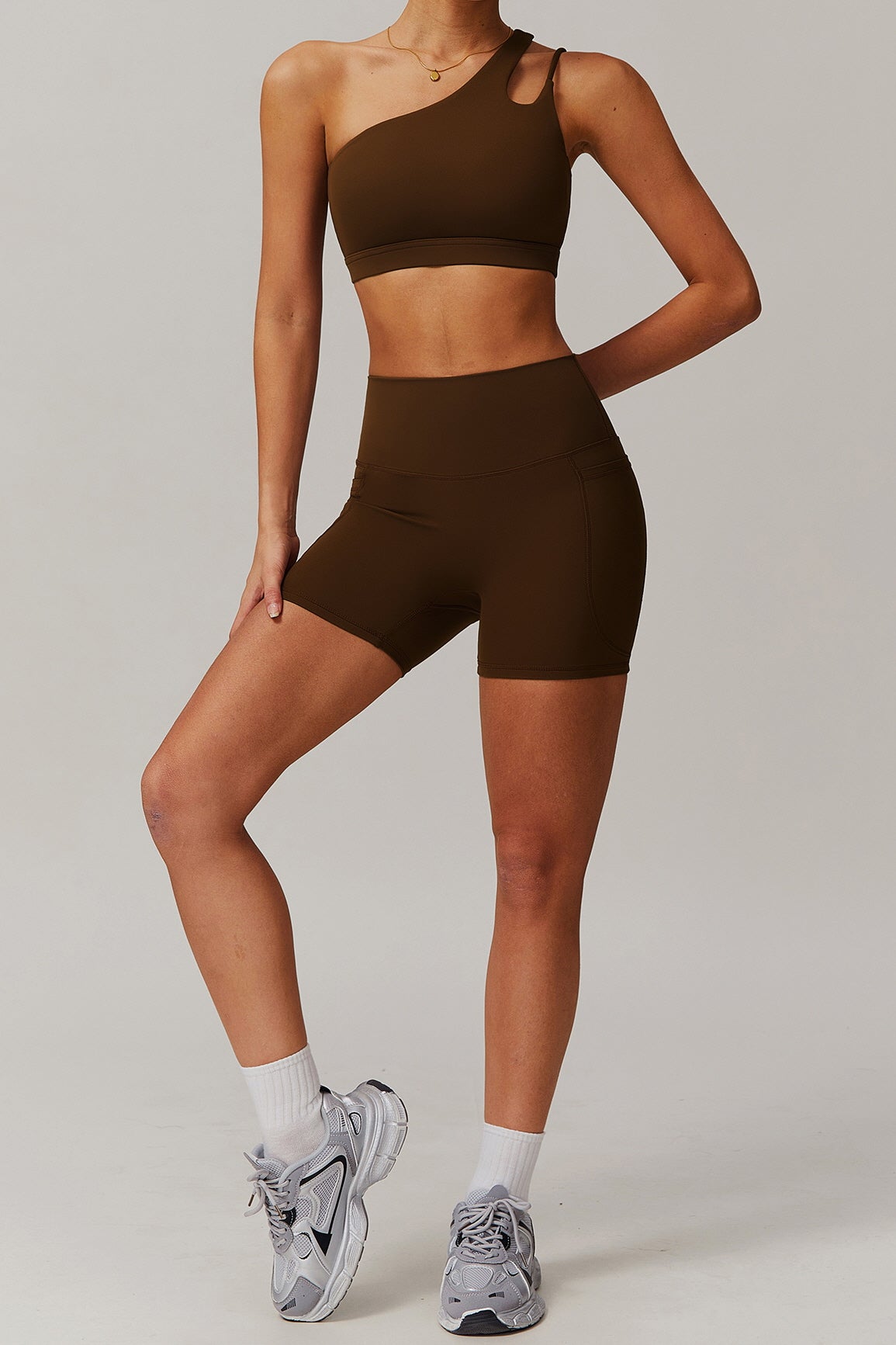 One-Shoulder Shockproof Yoga Bra