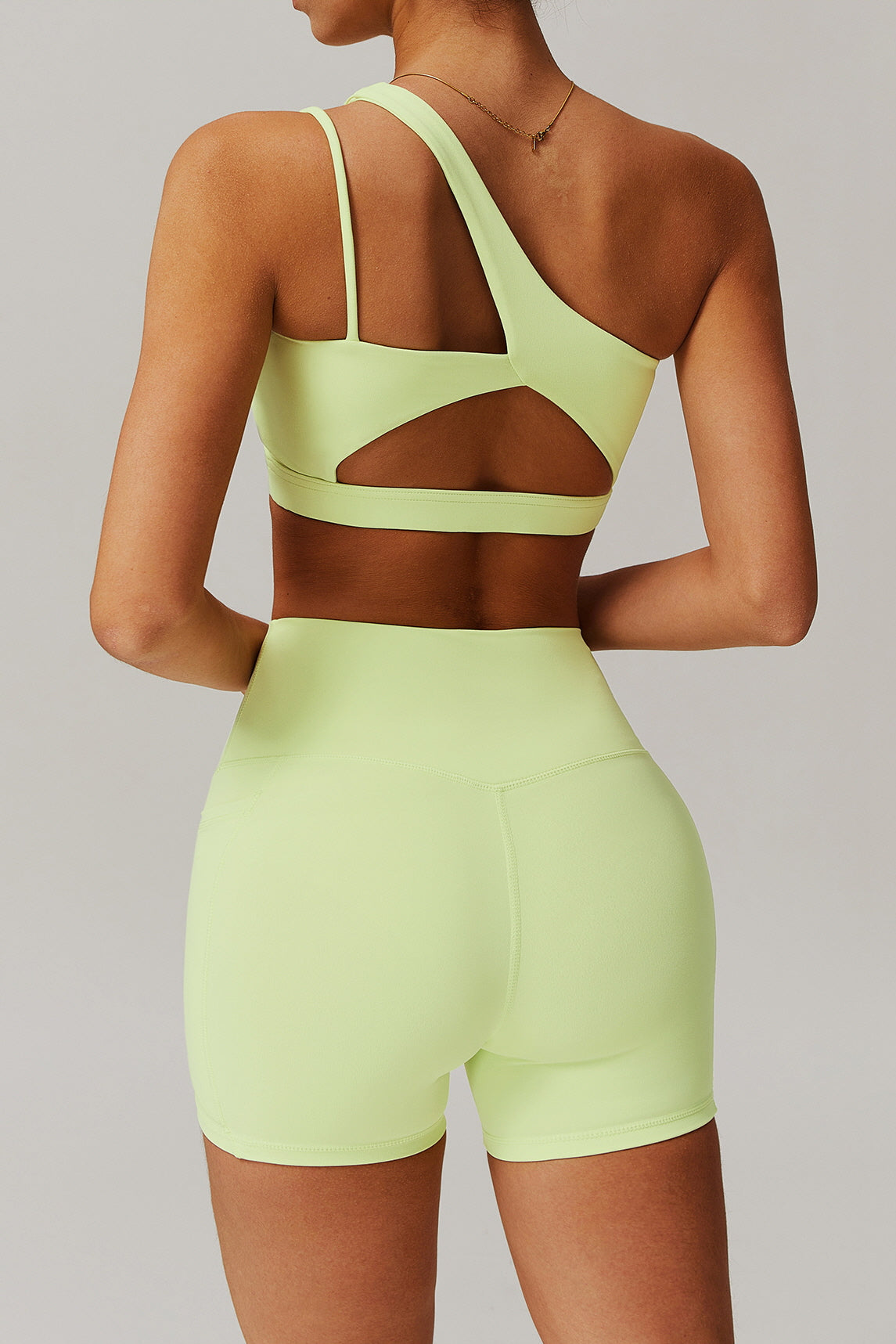 One-Shoulder Shockproof Yoga Bra
