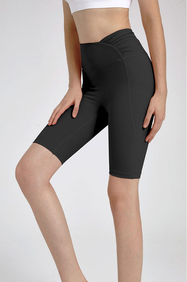 Shanti Crossover Gathered Biker Shorts