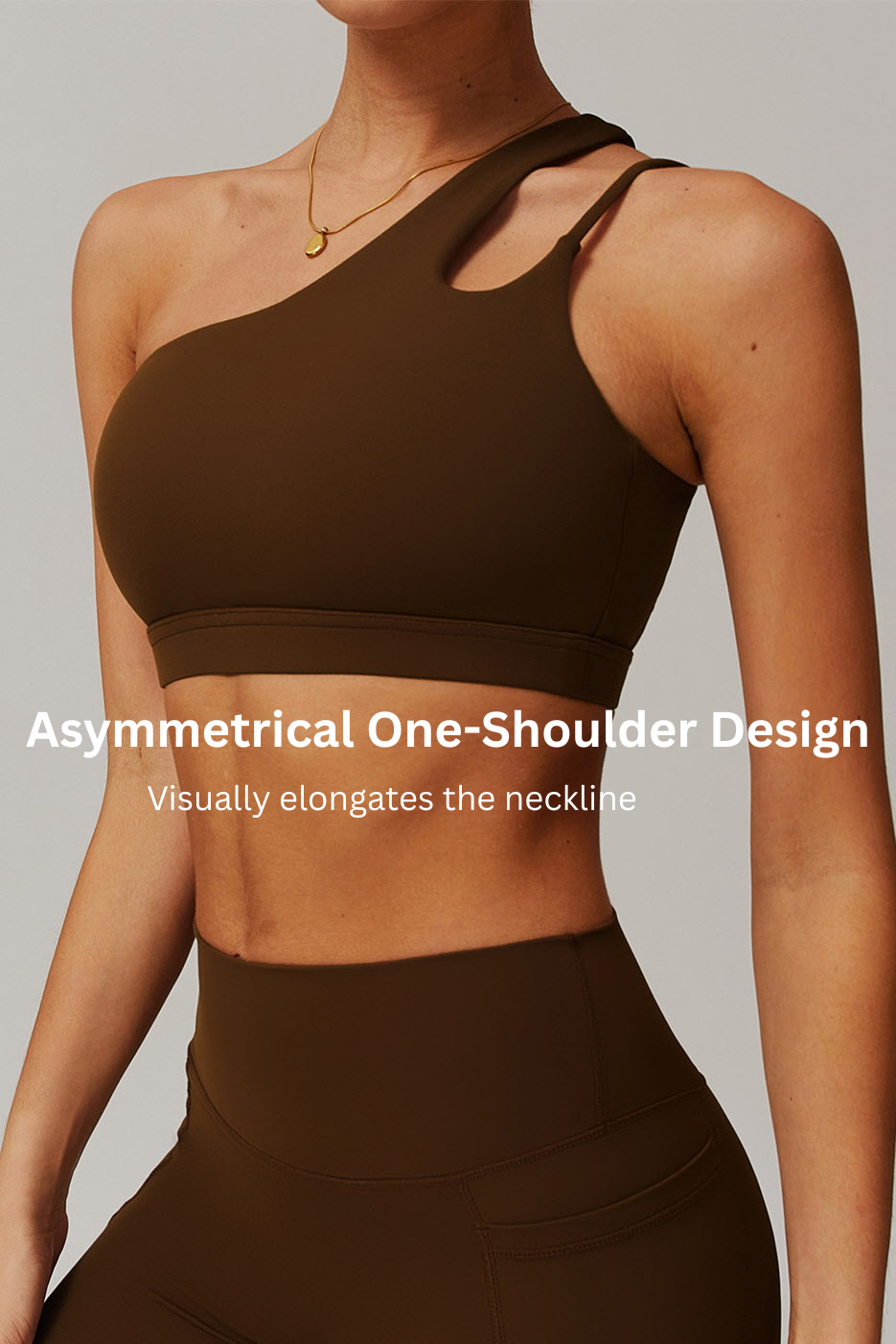 One-Shoulder Shockproof Yoga Bra