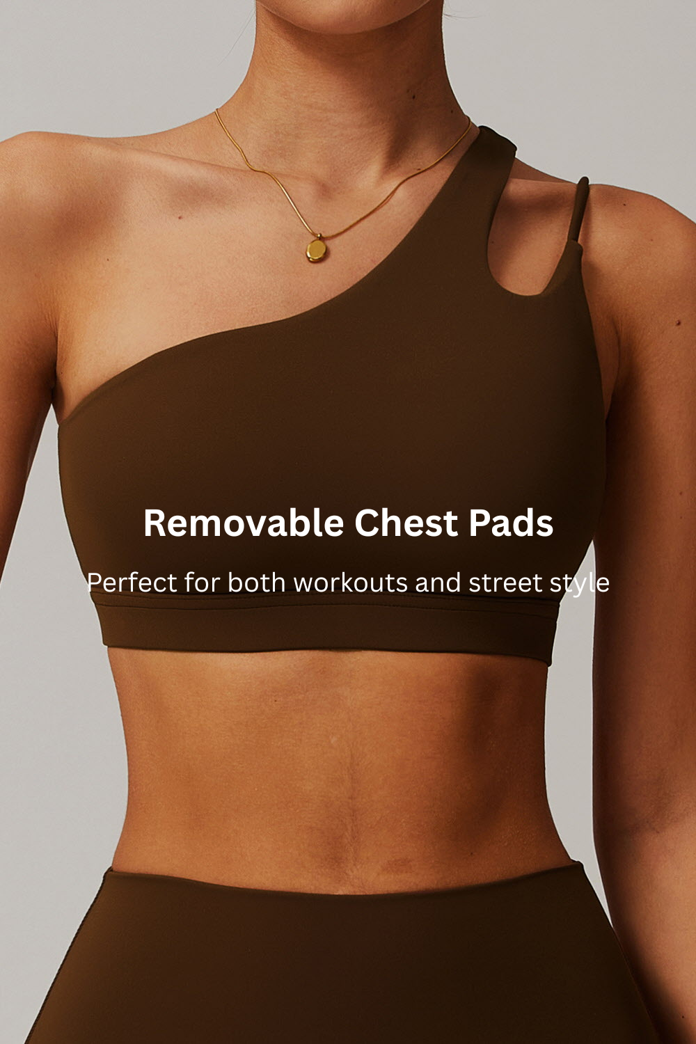 One-Shoulder Shockproof Yoga Bra