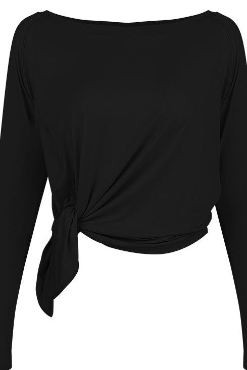 Soft Flow Off-Shoulder Long Sleeve Top