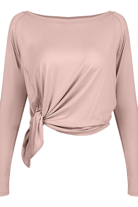 Soft Flow Off-Shoulder Long Sleeve Top