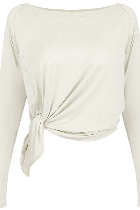Soft Flow Off-Shoulder Long Sleeve Top