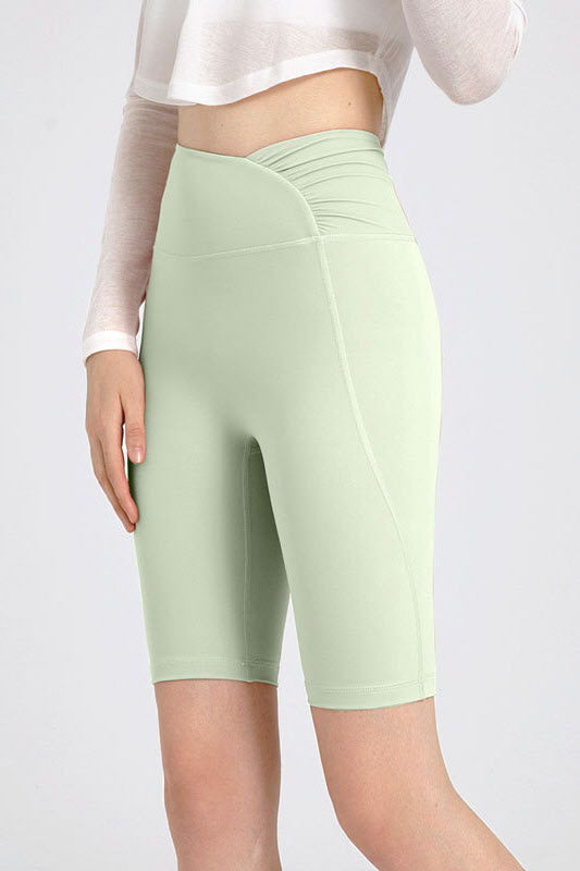 Shanti Crossover Gathered Biker Shorts