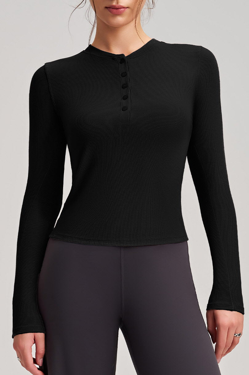 Aurelia Button Contour Long Sleeve