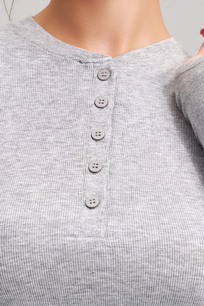 Aurelia Button Contour Long Sleeve