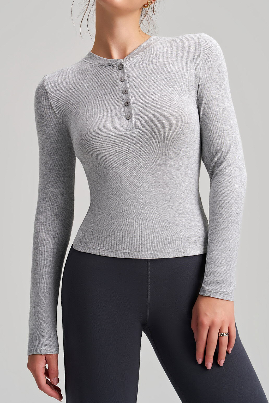 Aurelia Button Contour Long Sleeve