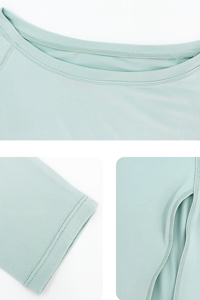 Soft Flow Off-Shoulder Long Sleeve Top