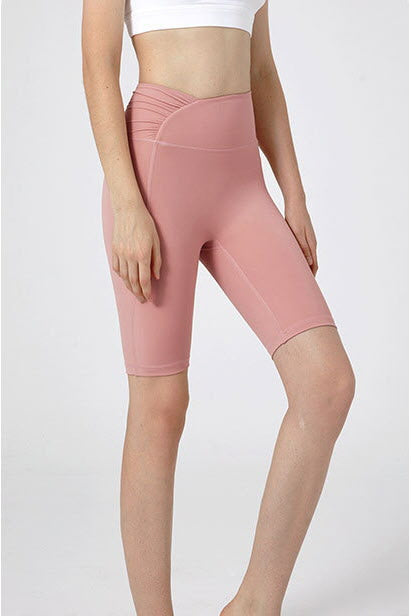 Shanti Crossover Gathered Biker Shorts