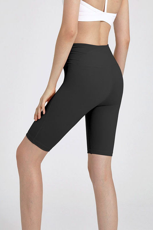 Shanti Crossover Gathered Biker Shorts