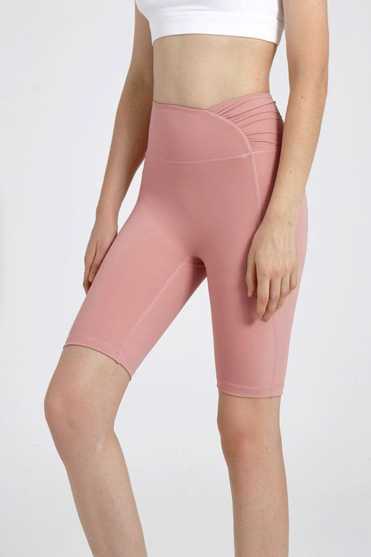 Shanti Crossover Gathered Biker Shorts