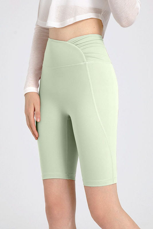 Shanti Crossover Gathered Biker Shorts