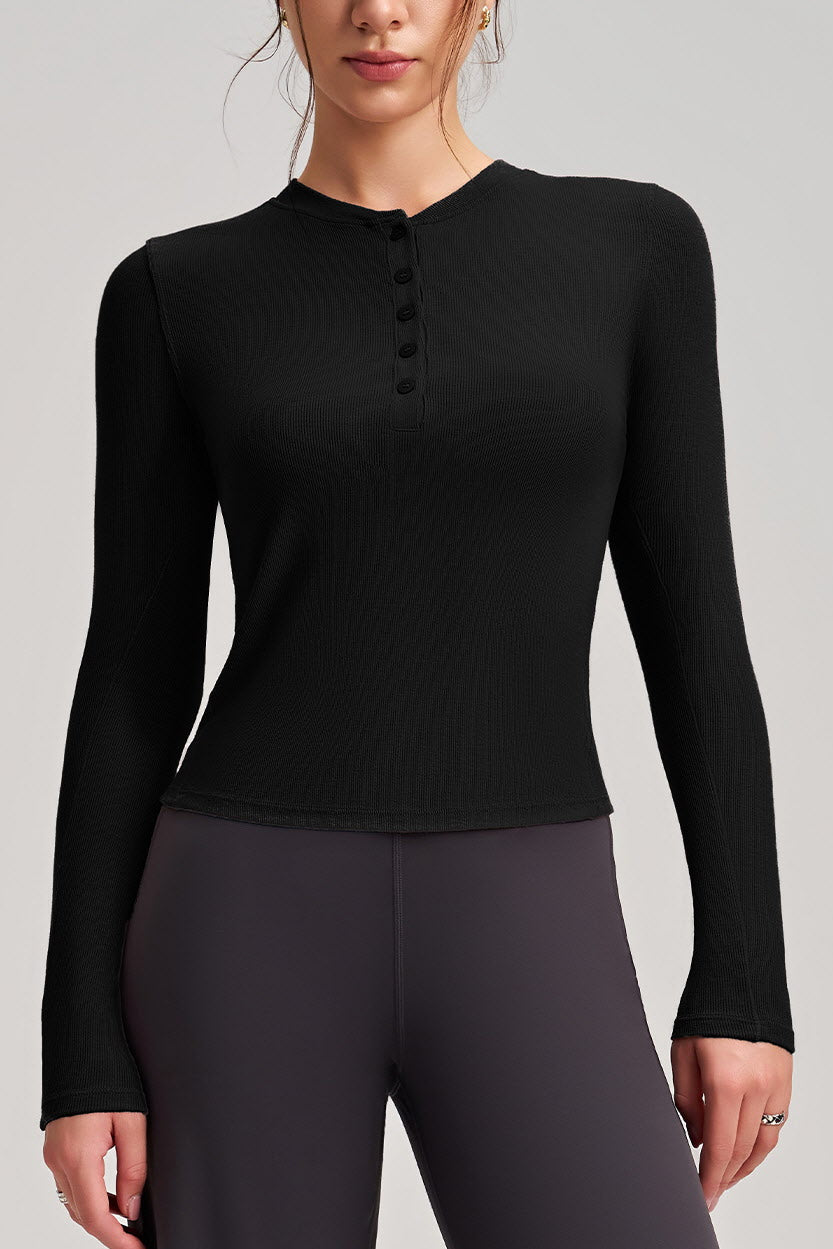 Aurelia Button Contour Long Sleeve