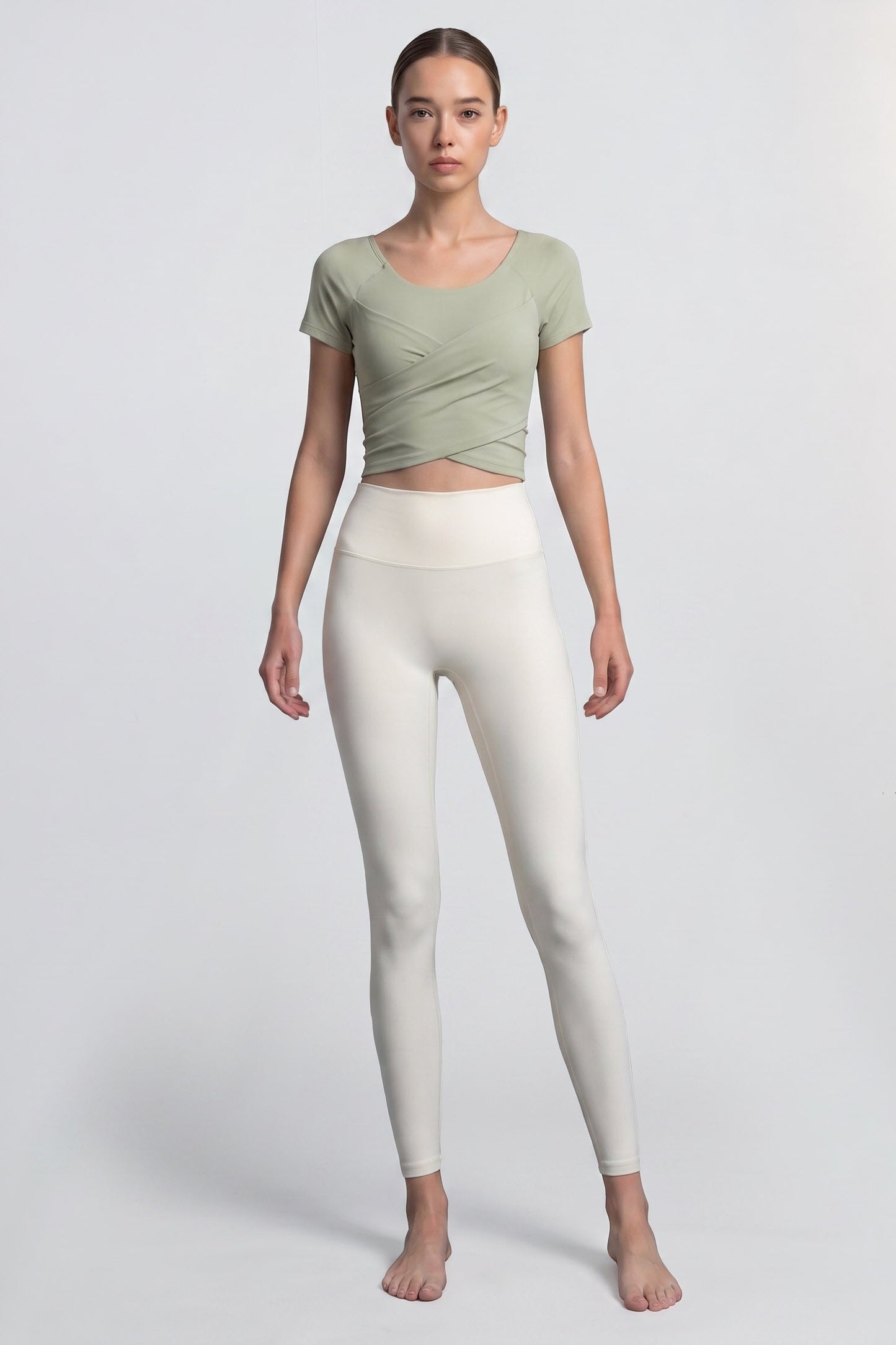 Shanti Cross-Drape Crop Top