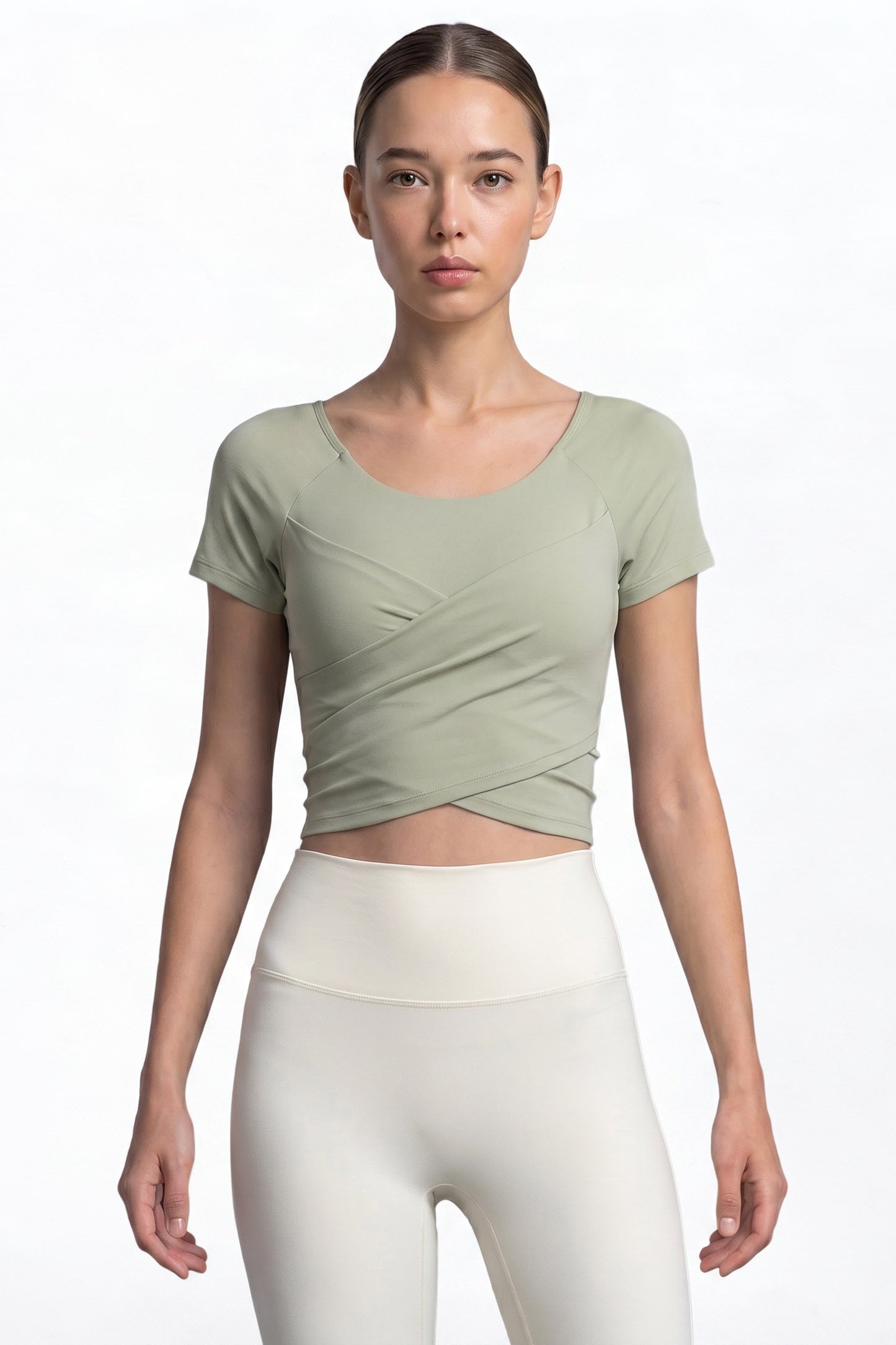 Shanti Cross-Drape Crop Top