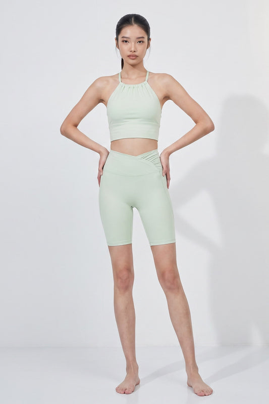 Shanti Crossover Gathered Biker Shorts